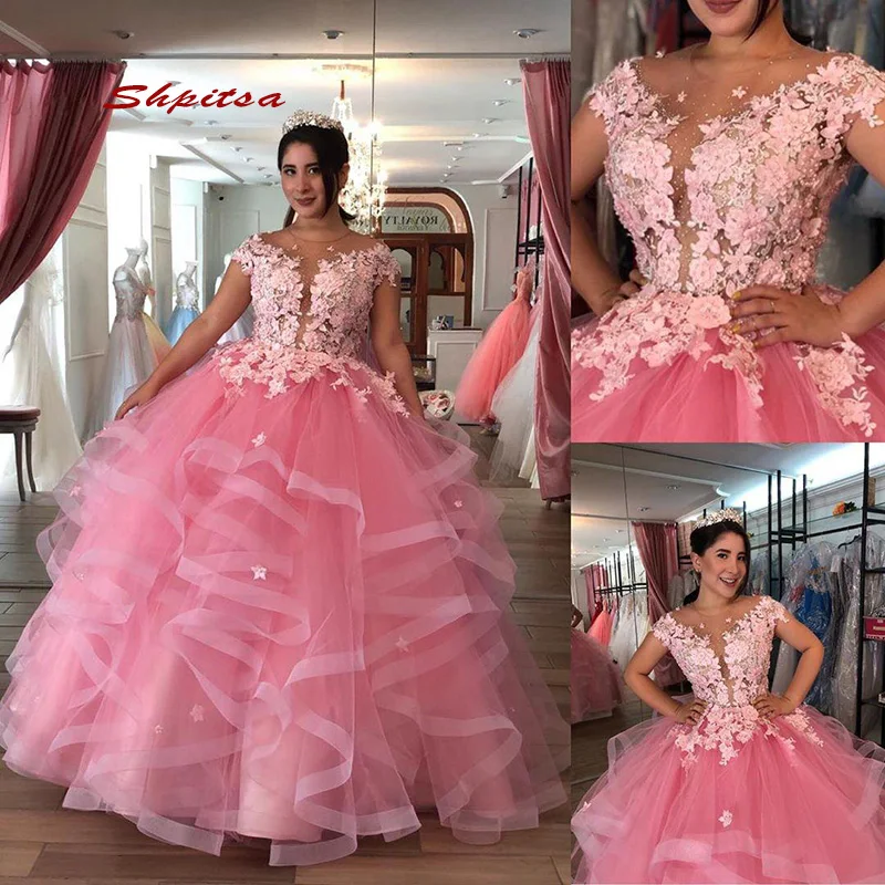 Пышные тюлевые платья Quinceanera для принцессы милые выпускного вечера 16 на 15 лет |