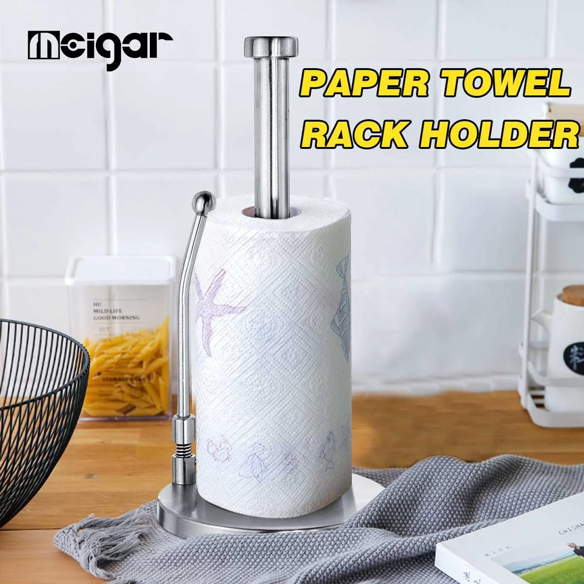 

New Desktop Vertical Paper Holder Kitchen Napkins Stand Rack Toilet Towel Tissue Holder Paper Towel Dispenser Bathroom Hardware