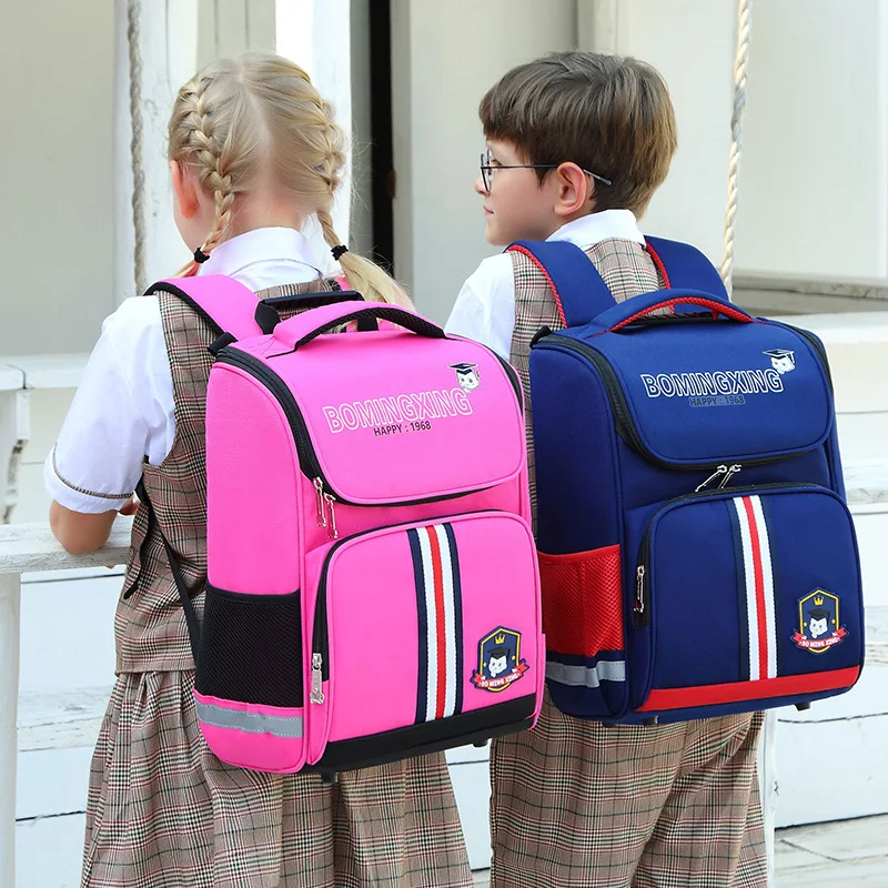 

Fashion Young STUDENT'S Children Creative School Bag Ultra-Light Burden Relieving Men And Women Logo Waterproof Backpack