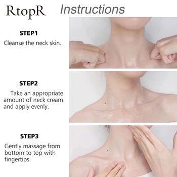 RtopR Neck Firming Wrinkle Remover Cream Rejuvenation Firming Skin Whitening Moisturizing Shape Beauty Neck Skin
