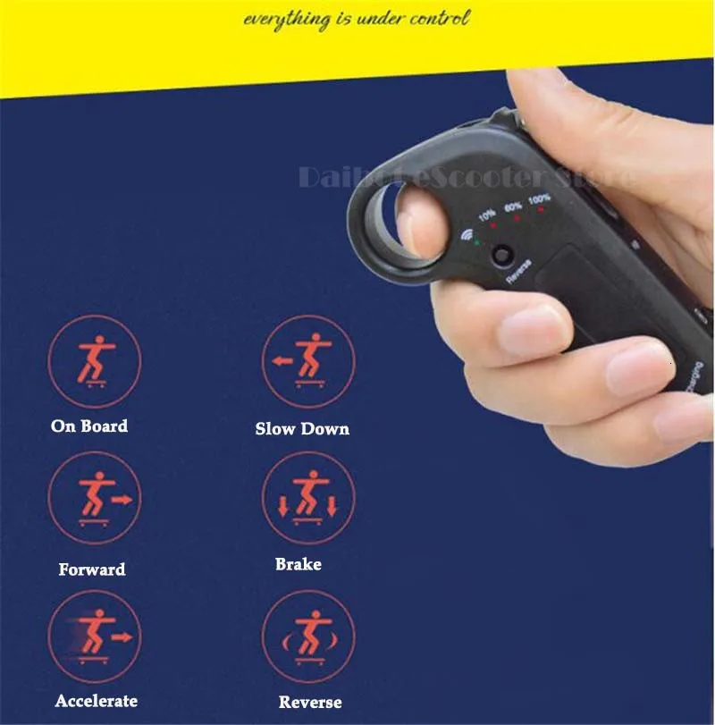 Daibot Mini Electric Skateboard Four Wheels Electric Scooters Single Drive 300W Portable Four Wheel Electric Scooter Adult (26)
