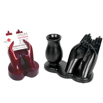 

Buddha Hand Wooden Business Card Holder ID Photocard Pen Holder Display Stand Desk Accessories Home Decoration Office Supplies