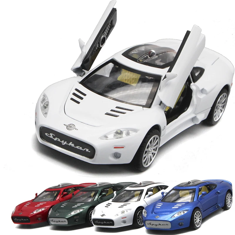 Литые под давлением Весы Модель Spyker C8 металлический автомобиль игрушки для детей в подарок с ножницами двери