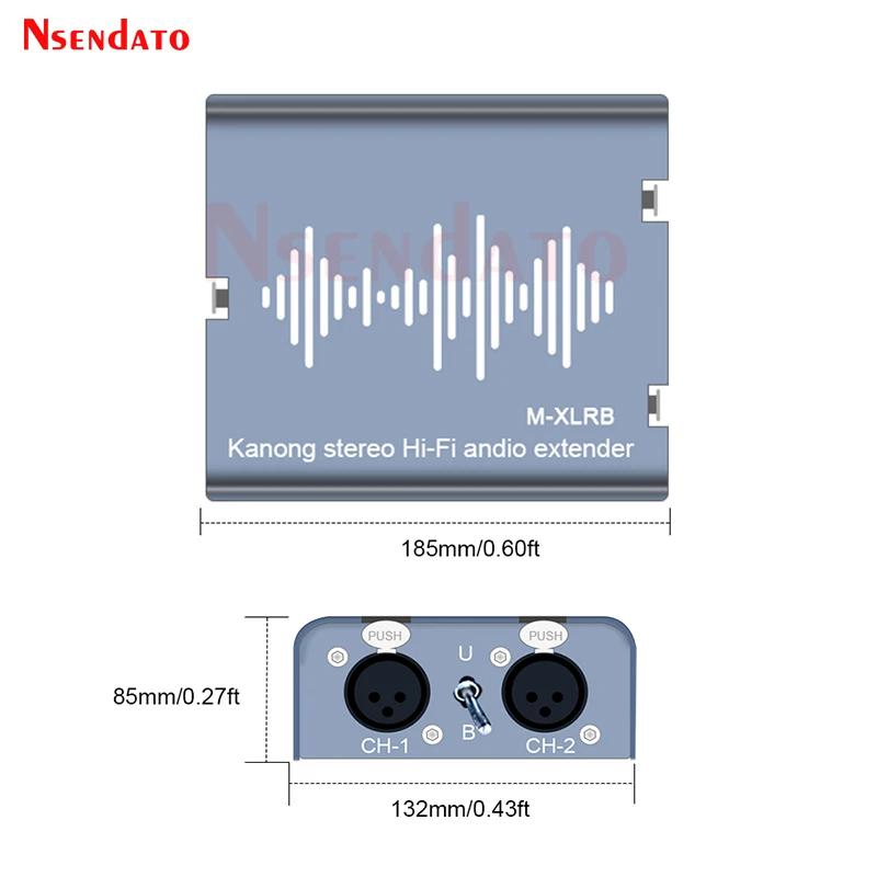 XLR MIC Stereo Hi-Fi audio Transmission Extender 1KM RJ45 To XLR Audio Transmitter and Receiver kits Connectors for Home theater