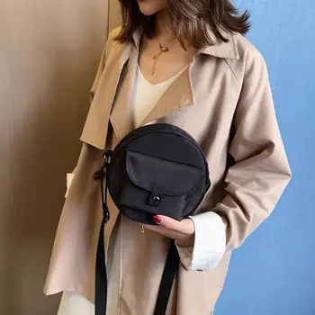 

Hot Sale Handbags Skillful Manufacture Casual Nylon Messenger Bag Women Round Purse Small Crossbody Shoulder Handbag