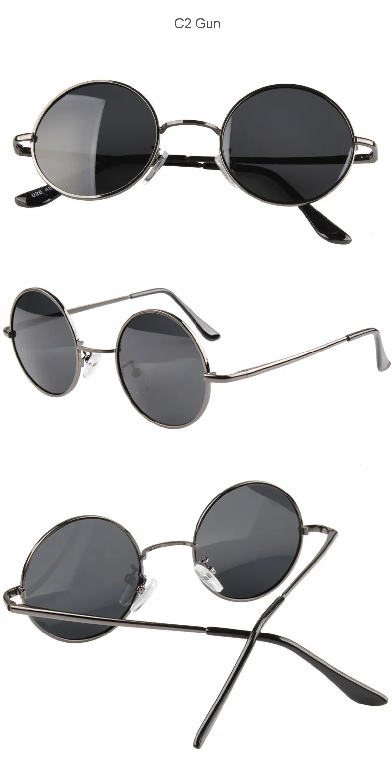MYT_0256 Retro Round Polarized Sunglasses Men Women Brand Designer Male Female Sun Glasses Metal Frame Eyewear Driving UV400