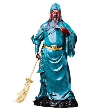 

MOZART Guangong Decoration Pure Copper Martial God Of Wealth Guangong Statue Lucky Shop Devoted To Colored, About 51cm high
