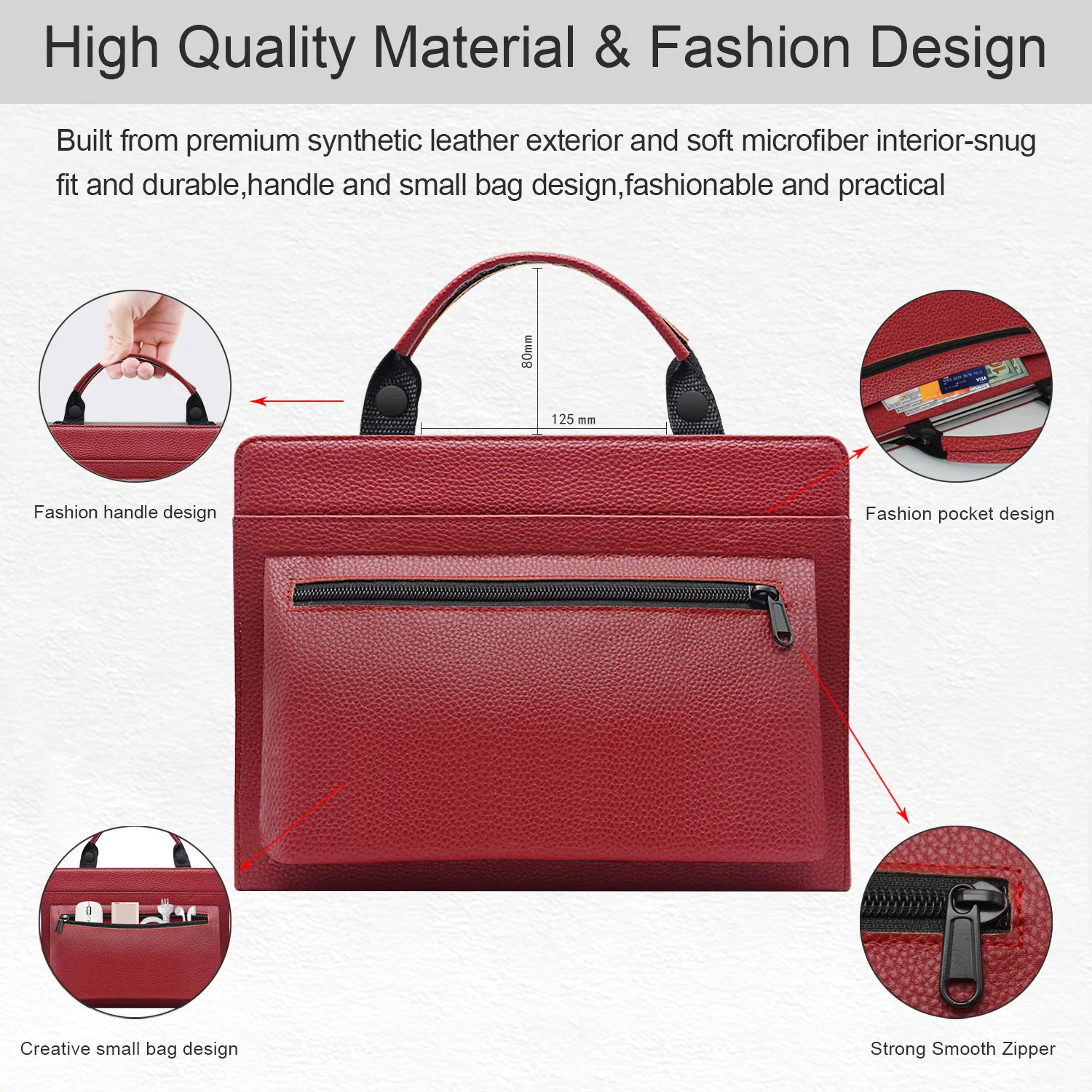 Capa Protetora Mais Bolsa Portátil para 13.3 hp Elitebook 830 g5 g6 hp Elitebook 735 g5 g6 & hp Probook 430 g6 g7 Portátil em - Imagem 2