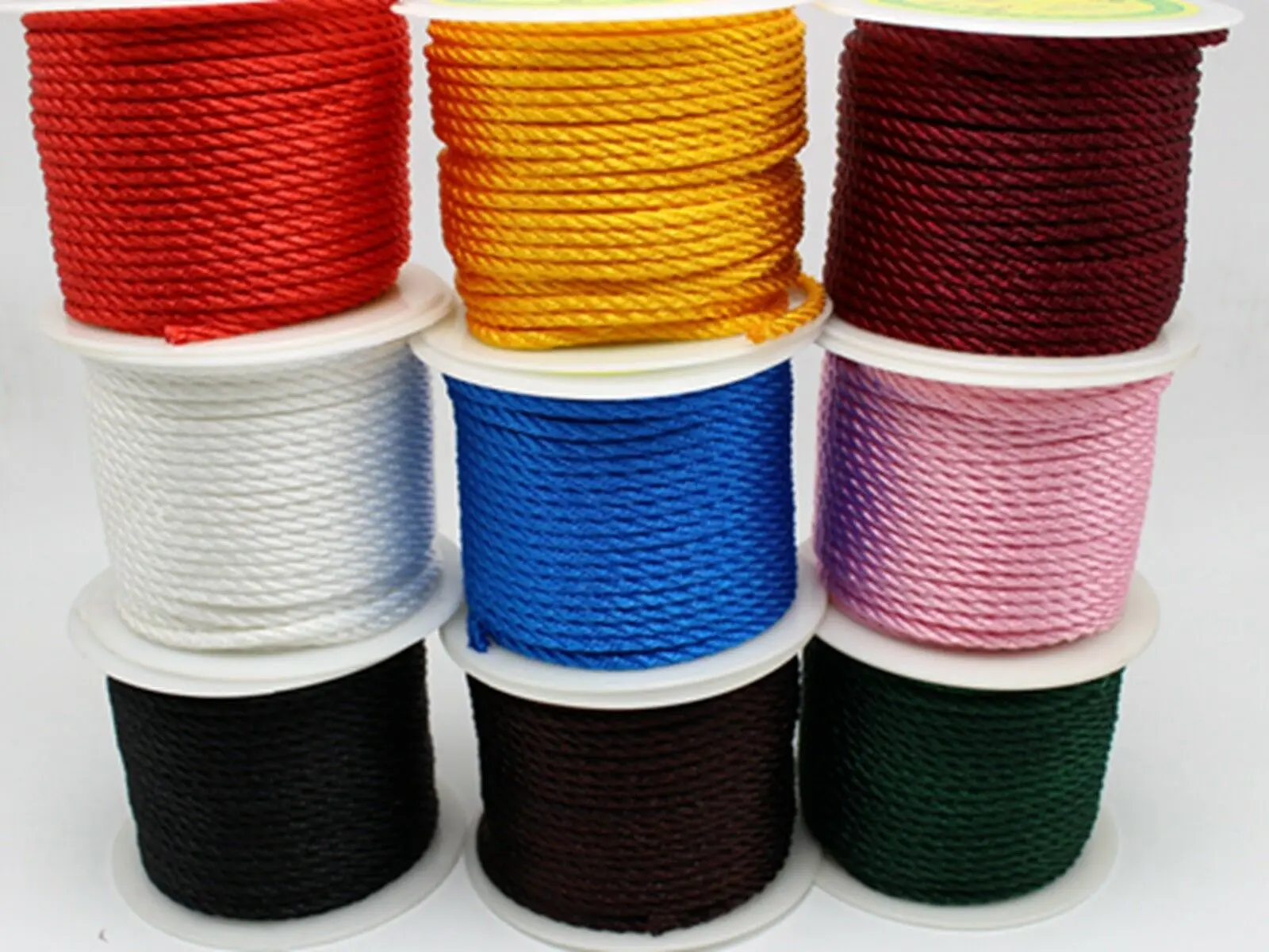 40 Meters Nylon Chinese Satin Silk Knot Cord 2mm RATTAIL Thread Necklace  Spool