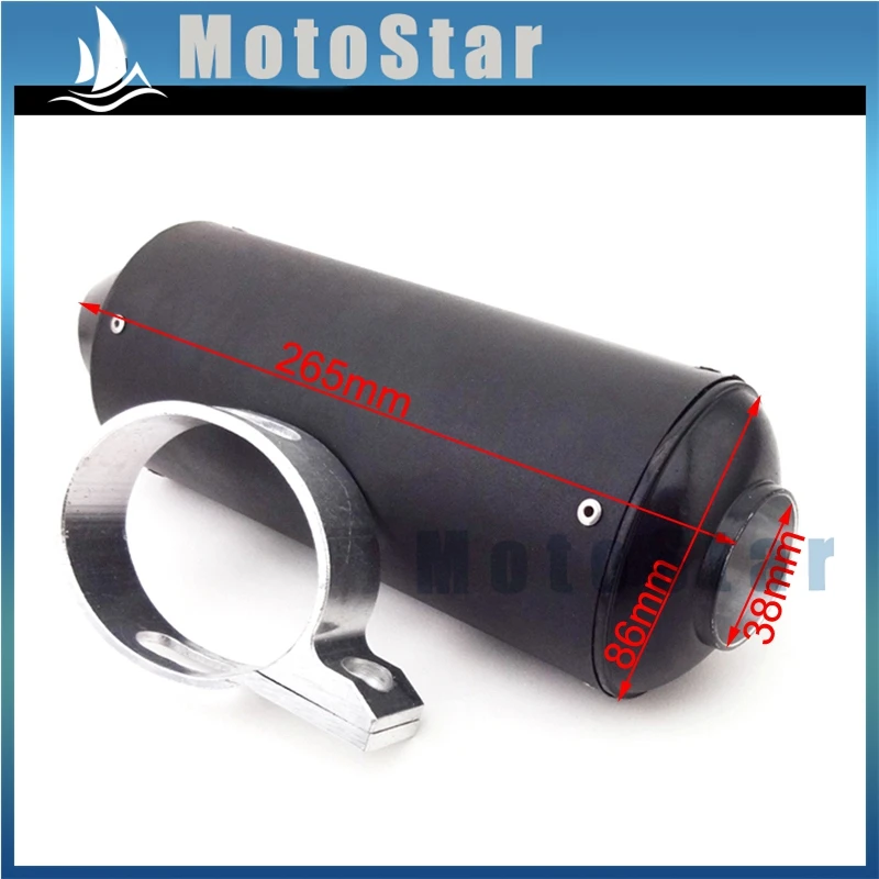 Алюминиевый черный 38 мм Глушитель для 110cc 125cc 140cc 150cc 160cc китайский велосипед грязи
