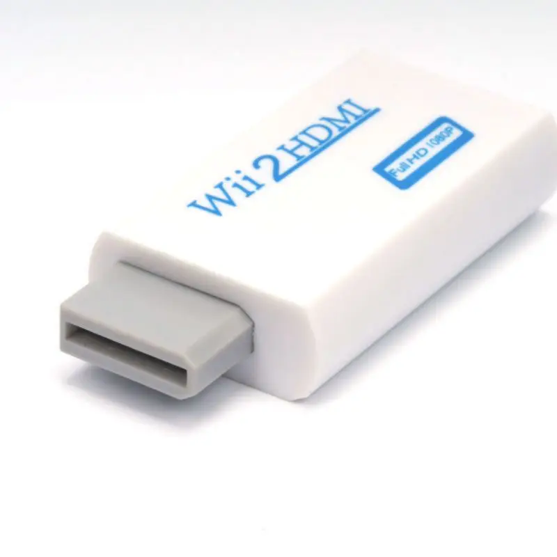  WII A HDMI Adattatore Full Hd 1080p Uscita Upscaling Converter 3.5 millimetri Supporto Audio + Cavo