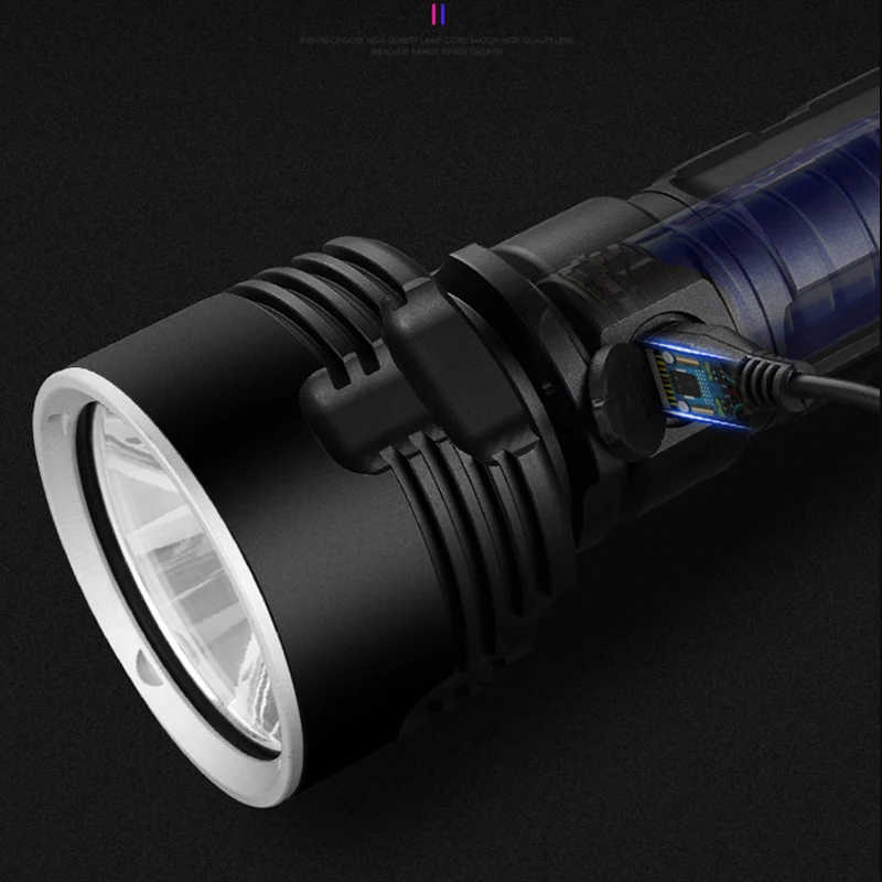 Lâmpada à Prova Super Poderosa Lanterna Led l2 Tocha Tática Usb Recarregável Dwaterproof Água Ultra Brilhante Z40yb07 Xhp70 5 tocha tática usb recarregável lâmpada à prova