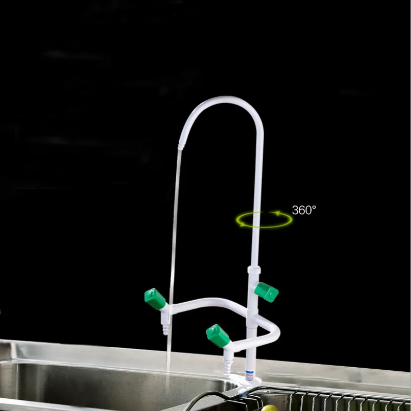 G1/2 Brass Triple Three Laboratory Faucet Higher Education Laboratory Tap University Experimental Equipment 360° Rotate Bibcock