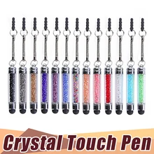 10 шт алмазные хрустальные стилусы стилус для сенсорного экрана 3,5 мм заглушка от пыли 2 в 1 для iPhone планшетов телефонов Android Стилус ручка