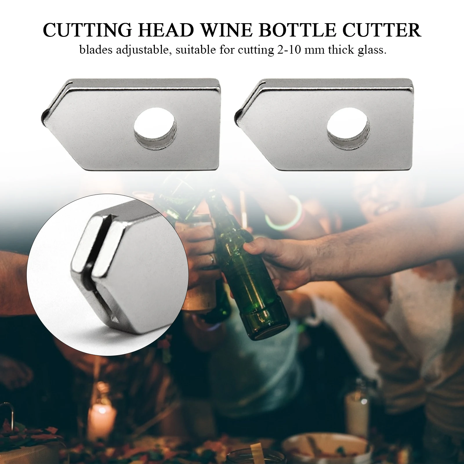 Glass Bottle Cutter Cutting Head Wine Bottle Cutting Tool Replacement Head Diamond Cutter 2 Pieces/set glass cutter tile glass cutter bottle cutter