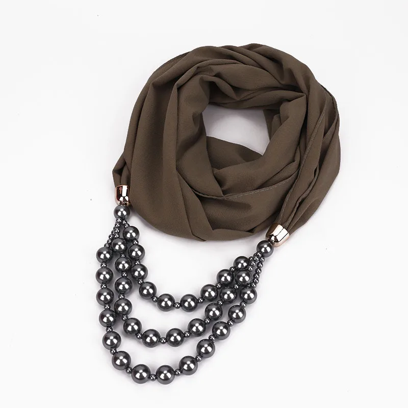 H22f9154b8e5e440a98786ed5719e22fcR Women Shawl Hijabs Pendant Necklace Scarf Women Solid Color Shawls Jewelry Scarf Female Stole Beach Trip Accessories Scarves Mallzona