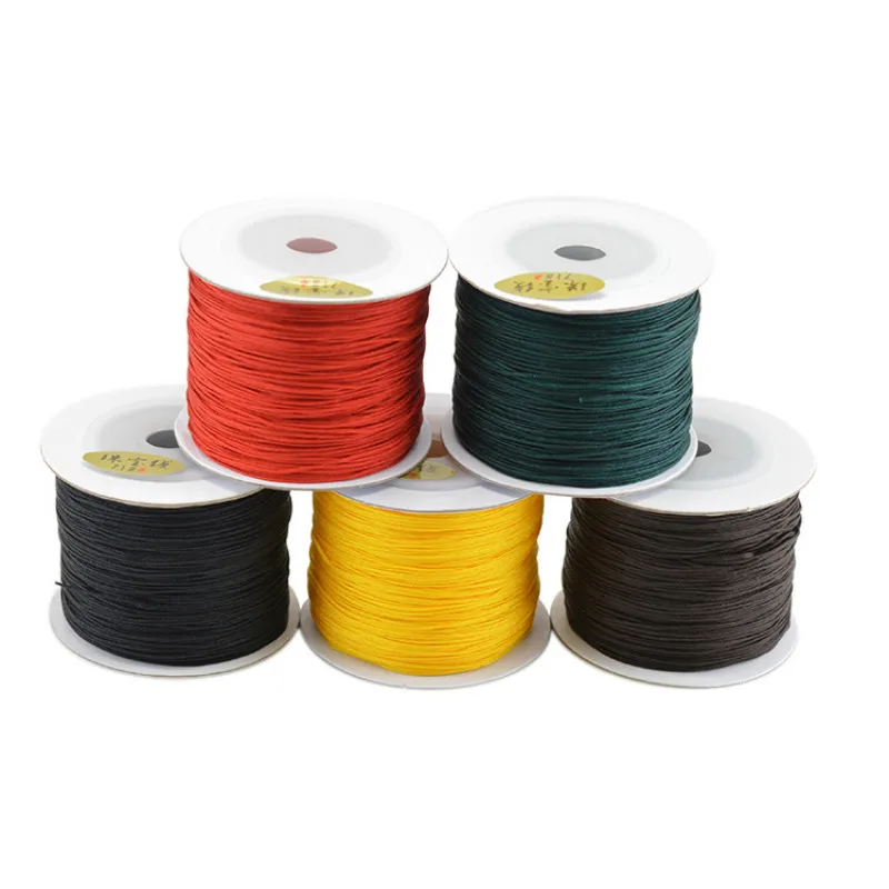 

130M X 0.6mm Nylon Chinese Knot String for DIY Macrame Necklace Bracelet Braided Cord Tassels Beaded Thread String Silk Wire