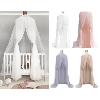 

multi-Colors Hanging Kids Baby Bedding Dome Bed Canopy Cotton Mosquito Net Bedcover Curtain For Baby Reading Playing Home Decor