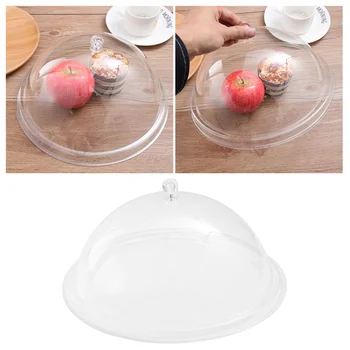 

1Pc Acrylic Round Food Cover Durable Food Tent Food Insulation Dustproof Lid for Home Bread Dessert Dish Transparent (8-inch 21c