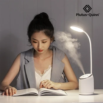 

2020 New Two-In-One Humidifier Led Table Lamp Eye Protection Adjust Brightness USB Rechargeable Desk Lamp for Reading Working