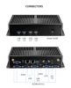 XCY Fanless Industrial Mini PC Intel Core i7 5500U 2x GbE LAN 6x COM RS232 HDMI VGA 6x USB Support WiFi 4G LTE Windows Linux 4