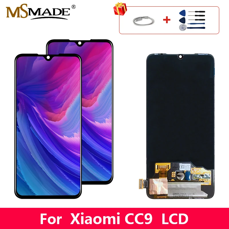 

Super AMOLED LCD For Xiaomi Mi CC9 LCD Display Touch Screen Digitizer Assembly Replacements Parts For MI CC9 Display 6.39''