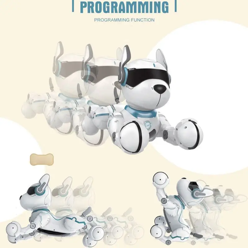 Brinquedo do Cão para Crianças o Envio Gratuito de Controle Remoto Robô Educação Precoce Inteligente Programação Dublê Filhote Cachorro 7 inteligente programação inteligente dublê filhote cachorro robô