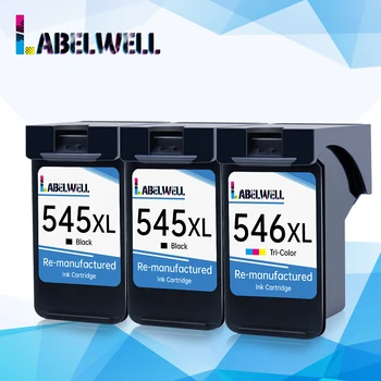 

Labelwell 3Pcs PG545 CL546 Ink Cartridge Compatible for Canon PG 545 CL 546 Pixma IP2850 MX495 MG2450 MG2550 MG2950 NS28 Printer