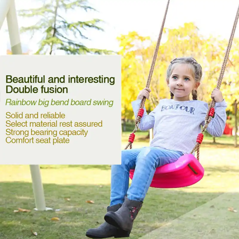double swing set with baby seat