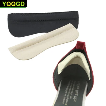 

1Pair Microfiber Leather Foot Care Heel Cushion Pads Heel Shoe Grips Liner Self-adhesive Shoe Insoles Foot Care Protector