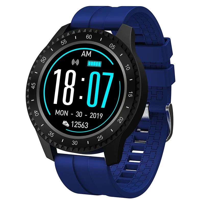 F17 Smart Watch 1.54 inch IP68 Waterproof Sport Pedometer Fitness Activity Tracker Heart Rate Monitor Smartwatch For Android IOS - Цвет: Blue