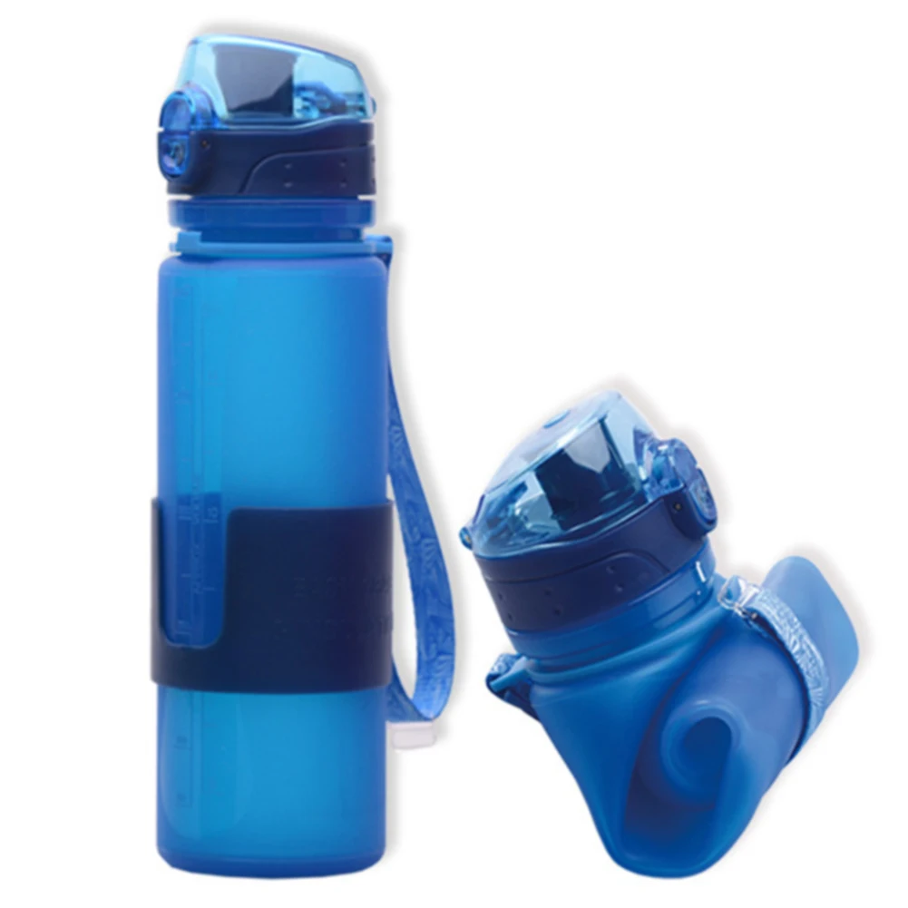 

Storage Travel Collapsible Folding Cup Silicone Water Bottle Drinking Portable Camping Snap Button Non Toxic Outdoor Sports
