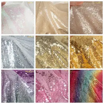 

Bulk Sequin Fabric 3mm Fabrics for Sewing Dress Gold Silver DIY Sequin Material Glitter Home Textile Wedding Decoration-M1009