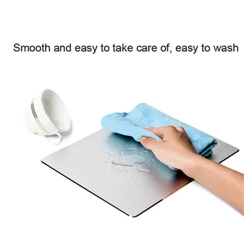 

Mouse Pad Metal Aluminum Mousepad Double Side Waterproof Ultra Smooth Mouse Pad for Office and Gaming New Arrival