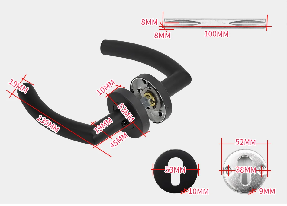 LH1007-Black-Color-Stainless-Steel-Half-Dummy-Door-Knob-For-Interior-Door-Lever-Brushed-Nickel-Door-Handle_13