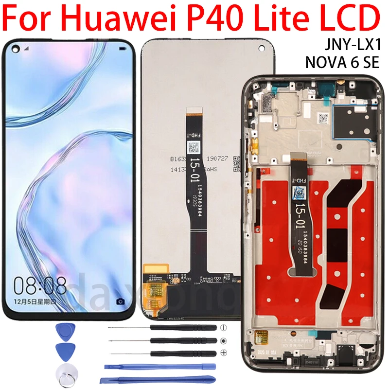 ЖК-дисплей 6 39 &quotдля Huawei P40 Lite с сенсорным экраном и дигитайзером в сборе замена
