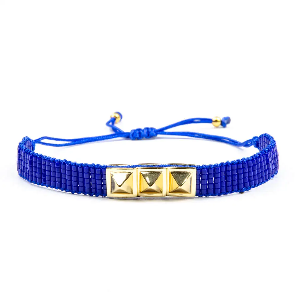 Shinus MIYUKI браслет мексиканские хрустальные браслеты Evil Eye Pulseras Mujer летние ювелирные изделия Мода Bijoux ювелирные изделия ручной работы Топ - Окраска металла: MI-B180426D