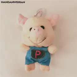 Colgante de relleno de Animal para niñas, niños y niños, 1 pieza, correa de 13CM, cerdo vaquero, regalo de Navidad