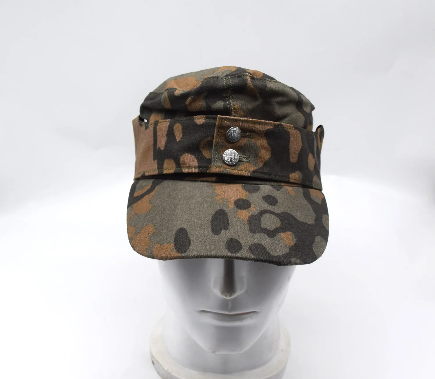 

Military Reenactments Replica WWII WW2 German Army Camo Cap Camouflage Hat Autumn Plane Tree Color 　