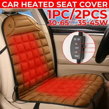 

Adjustable 1/2Pcs 12V Car Heated Seat Covers Seat Cushion Heating Pad Cushions Heat Seat Thickening Warmer Cover Mat for Winter