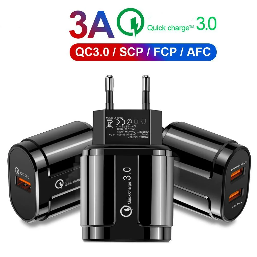 

Quick Charge 3.0 QC3.0 USB Charger Wall Mobile Phone Charger For iPhone 11 X 7 Samsung Xiaomi Fast Charging USB Adapter