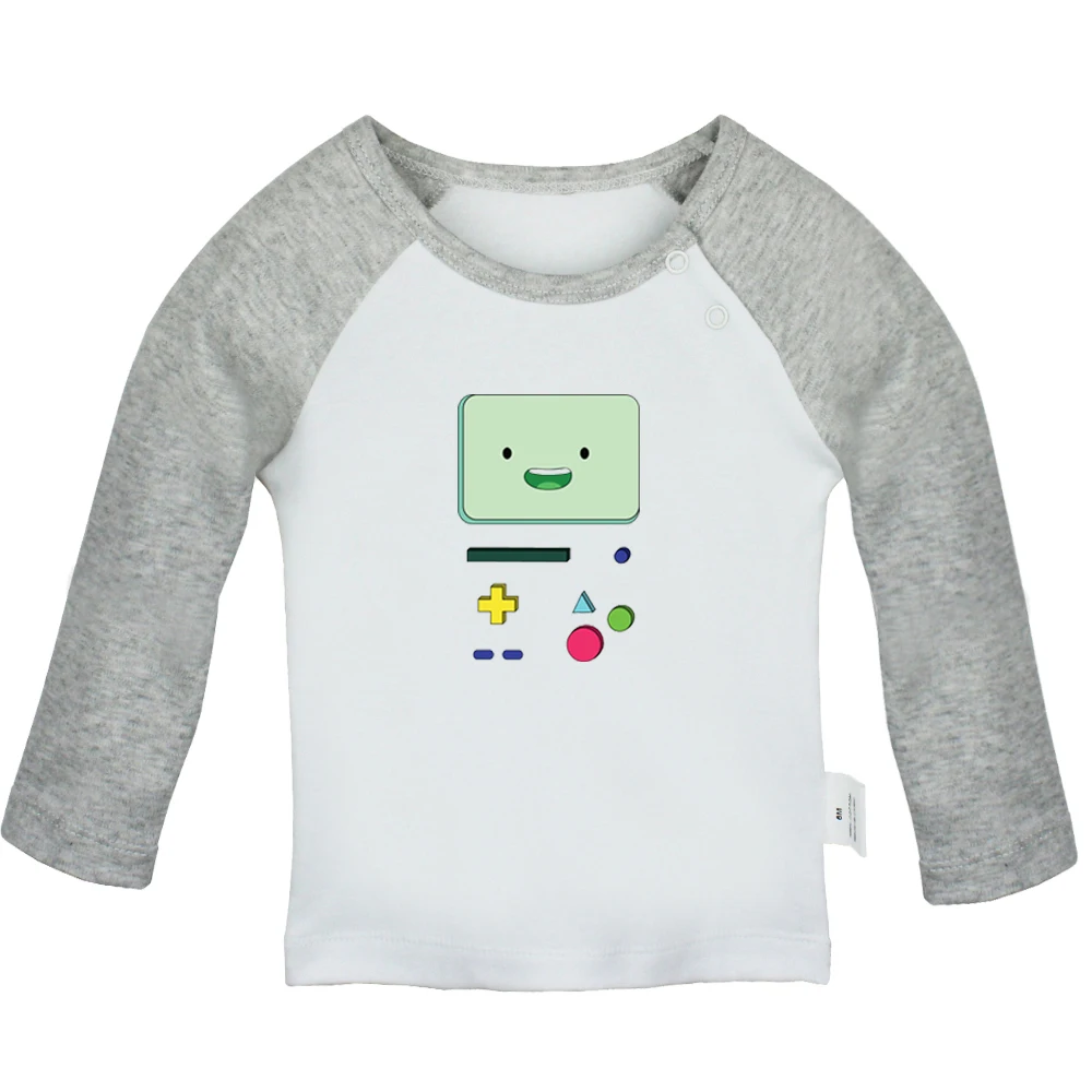 JcBabyYCG035C Забавный милый мультфильм Beemo BMO Adventure Time дизайн новорожденных мальчиков и девочек футболки с длинными рукавами с графическим принтом для малышей - Цвет: JcBabyYCG035C