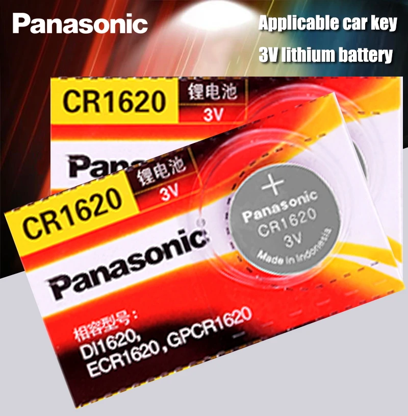 Panasonic-pilas de botón cr1620 para reloj 3V, producto Original, 2 unidades/lote, batería de litio, calculadora de Control remoto CR 1620