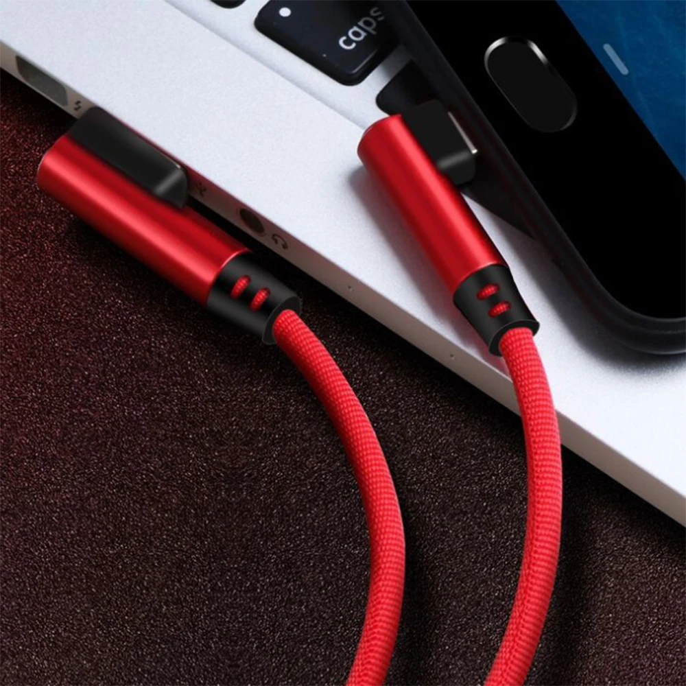 1m 2.4A 90 градусов usb type C usb c кабель для быстрой зарядки type-c зарядное устройство для samsung Xiaomi Iphone