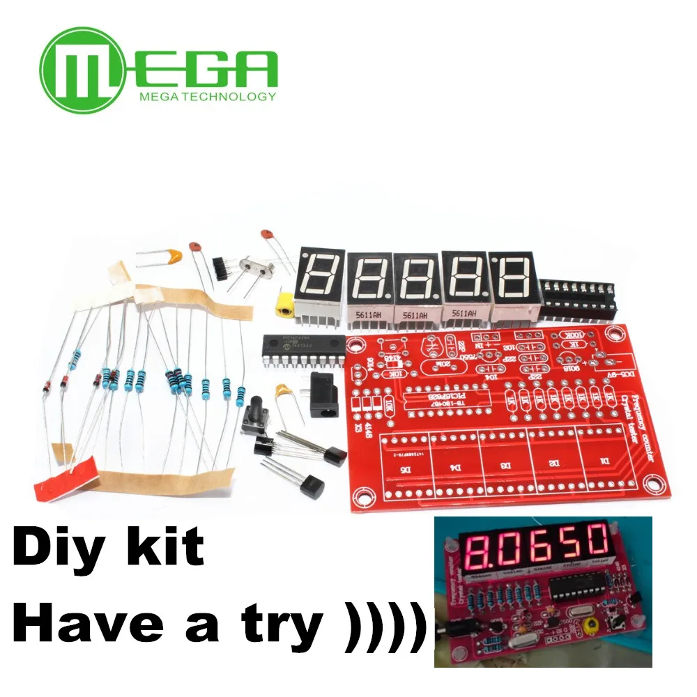 DIY наборы RF 1 Гц 50 МГц кристалл осциллятор счетчик частоты цифровой светодиодный