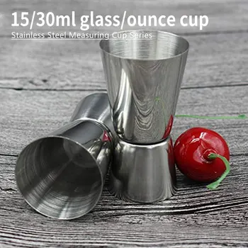 

Stainless Steel Measuring Cup Measuring Wine Glass Ounce Cup Cocktail Drink Liquid Measuring Cup Kitchen Accessories 15/30ml