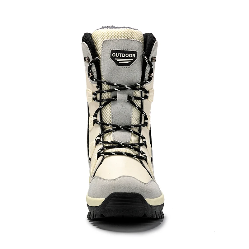 Women's Warm Winter Boots Antiskid Keep Warm Plush Snowboarding Shoes Female High Quality Ankle Black Beige Boots