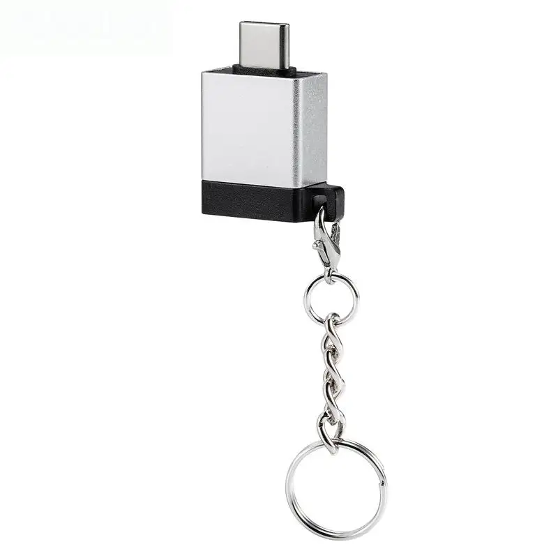 Usb type C Otg адаптер для usb 3,0 конвертер USB-c type-c зарядка с синхронизацией данных кабель для samsung huawei Xiaomi MacBook - Цвет: Серебристый