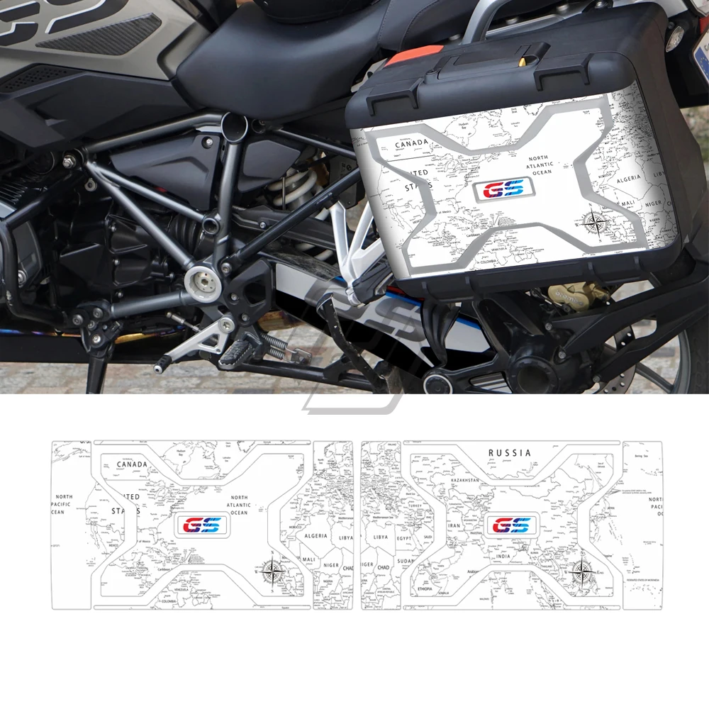 Motorcycle Stickers Decal Side box luminum alloy Travelled box luggage side protection sticker case for BMW Vario 2013-2020 1 50 alloy car model waste water recycling car environmental protection truck car model alloy engineering car simulation toys