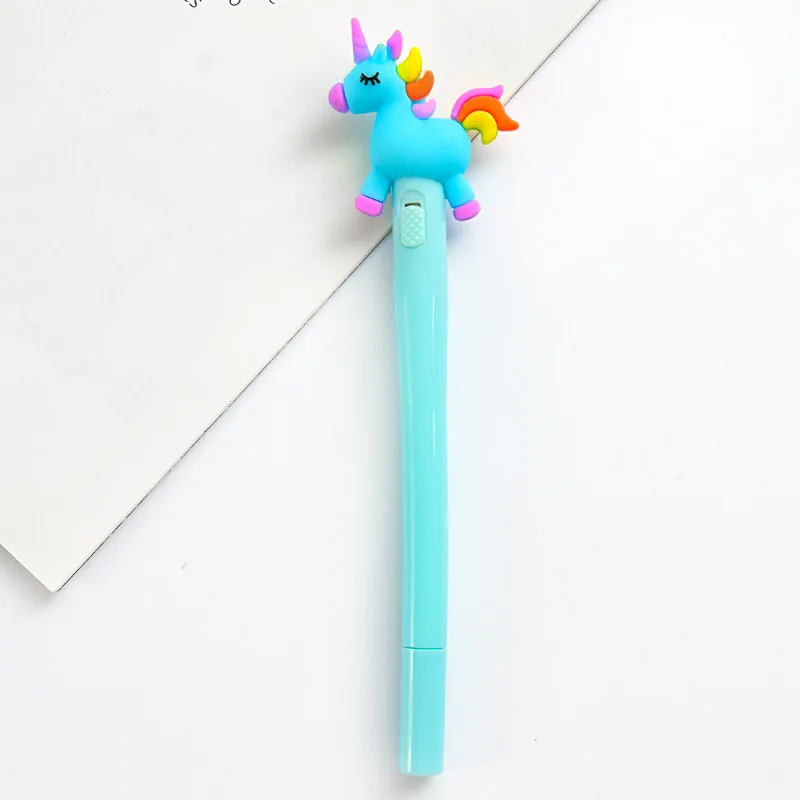 Net red creative cartoon unicorn light pen soft sister girl heart glowing gel pen cute personality writing pen - Цвет: B457-8